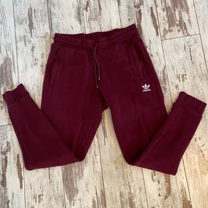 Maroon Adidas Sweatpants or Joggers